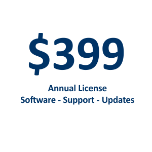 $399 Annual Software License